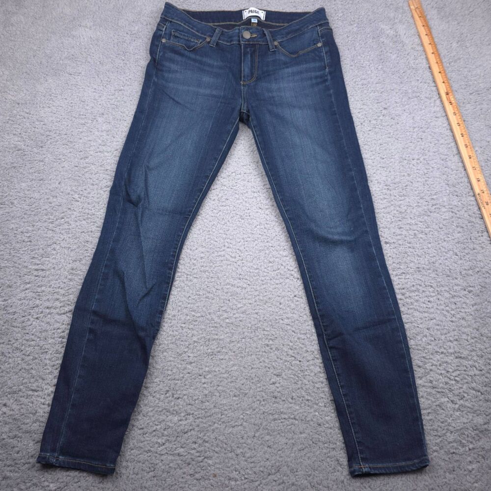 PAIGE Womens Jeans Size 28 Dark Blue Verdugo Ankle Skinny Stretch Designer